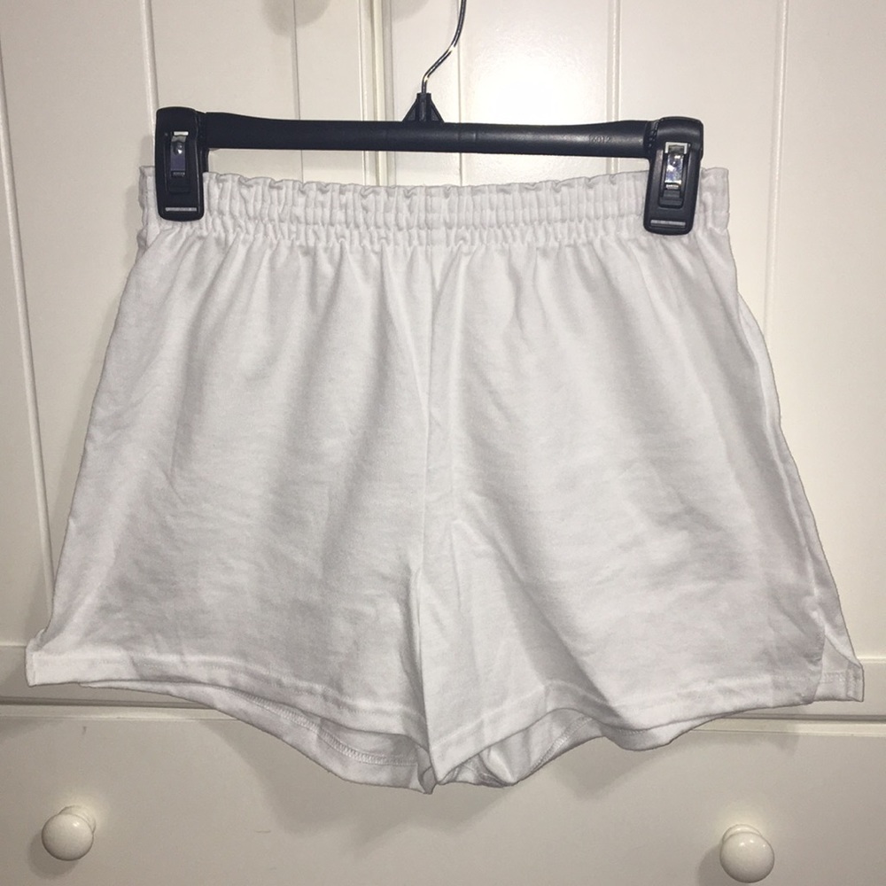 SOFFE Cheer/Athletic Shorts in Pure White